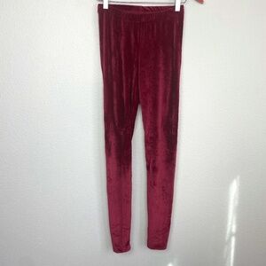 NWT Old Navy red velvet leggings size S // 2512